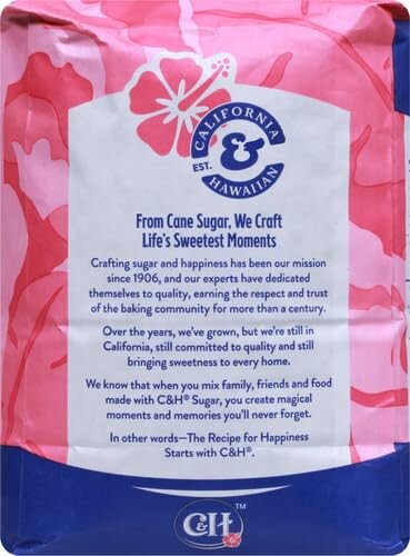 C&H sugar package with floral design and company logo