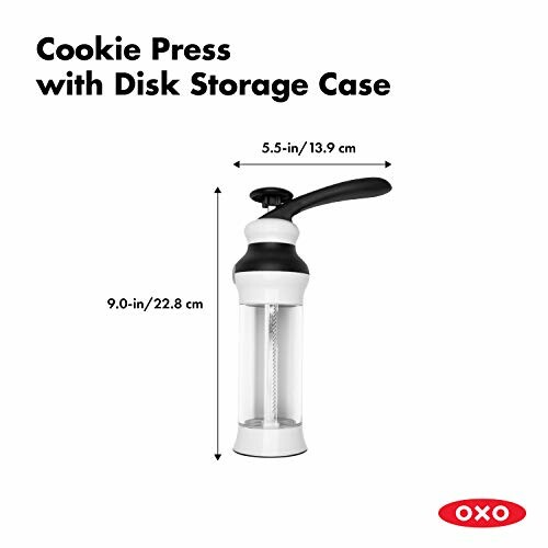 OXO cookie press with disk storage case dimensions