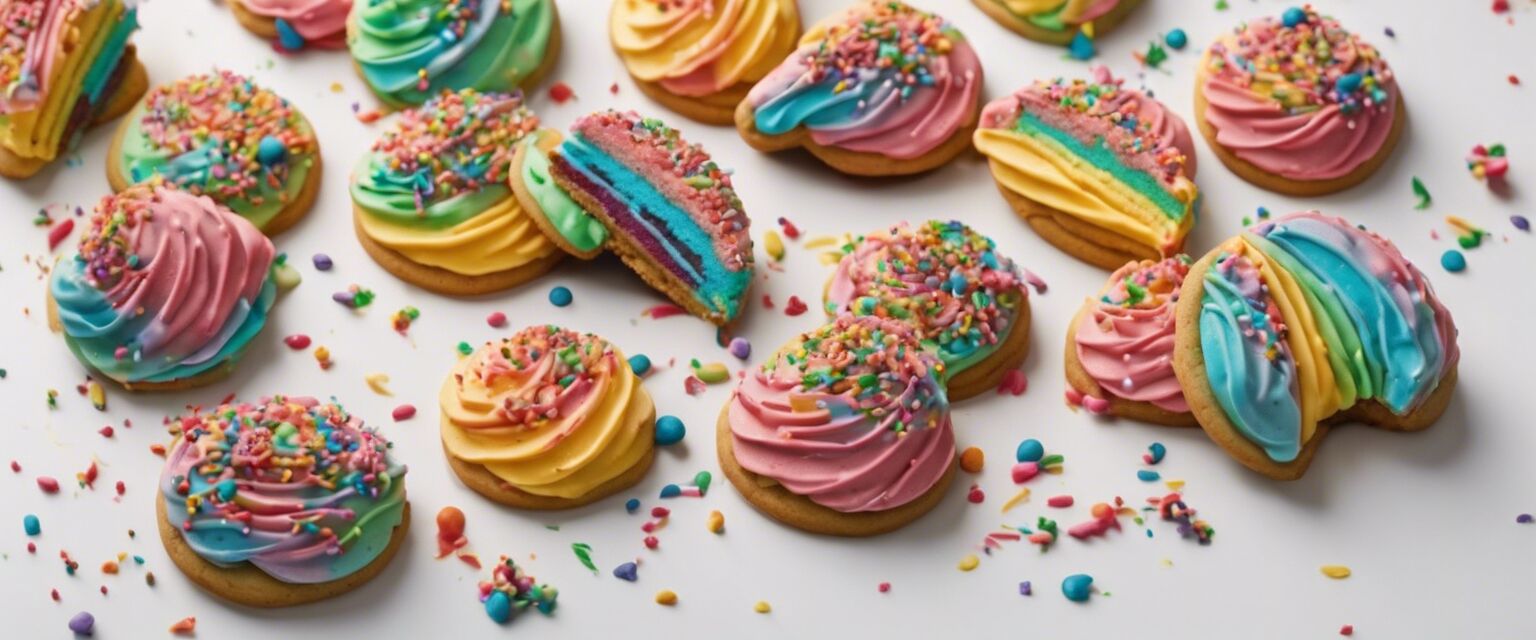 Decorated gluten-free birthday cake cookies