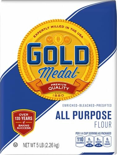 Gold Medal All Purpose Flour package, 5 lb.